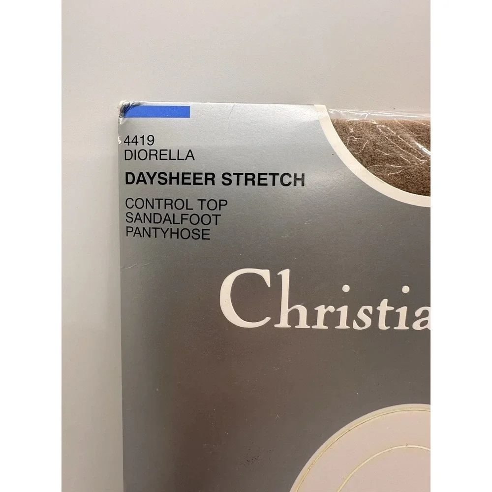 Vintage Christian Dior Daysheer Stretch Control‎ Top Pantyhose Size 1 Champagne